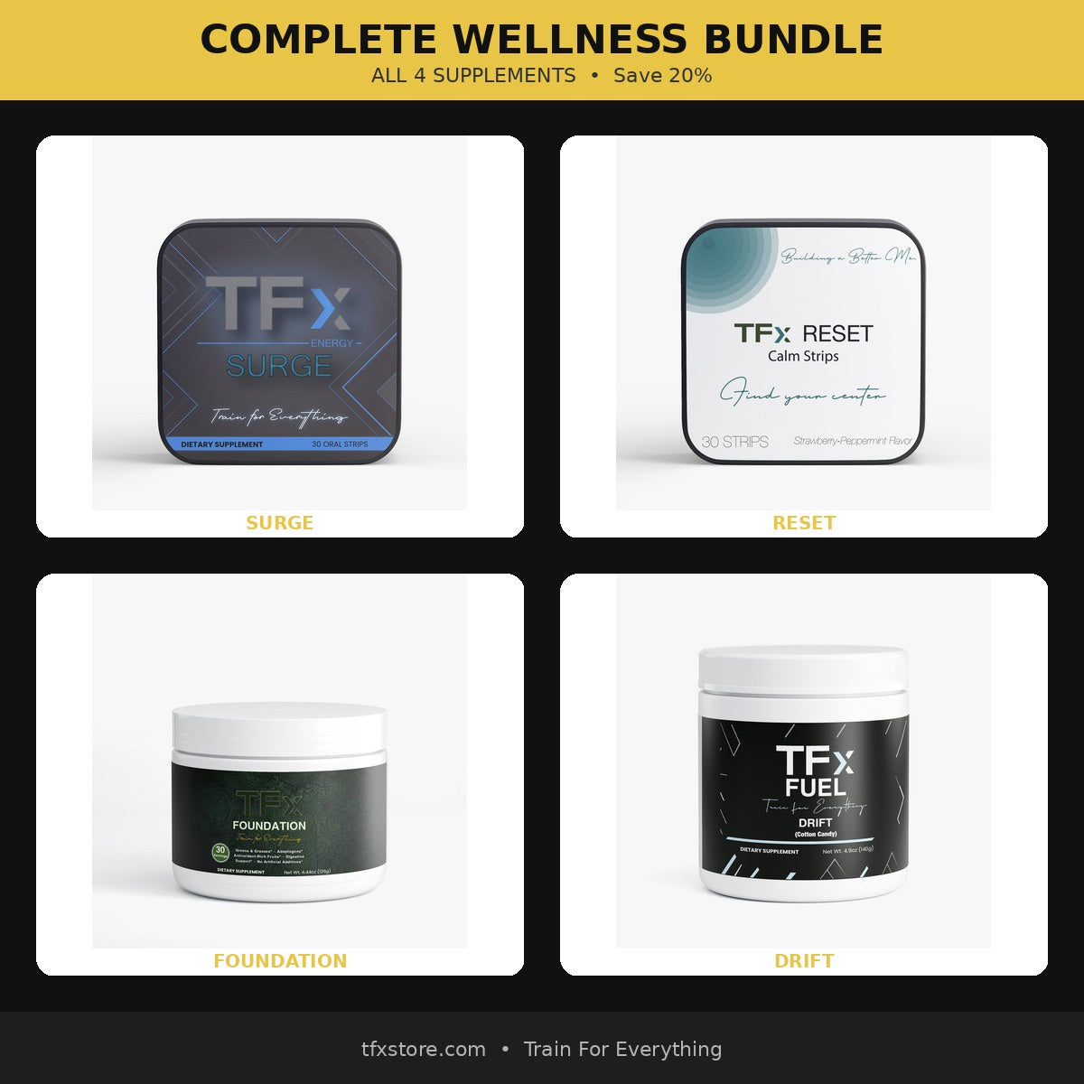 TFx Complete Wellness Bundle (All 4 Supplements)